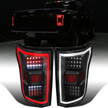 Ronnin - Fits 2015-2017 Ford F150 Upgraded Replacement Full LED Tail Lights Assembly Pair | Black