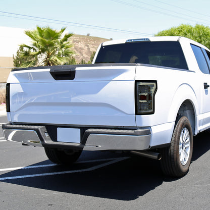 Ronnin - Fits 2018-2020 Ford F150 Replacement Full LED Tail Lights Assembly Pair | Smoke