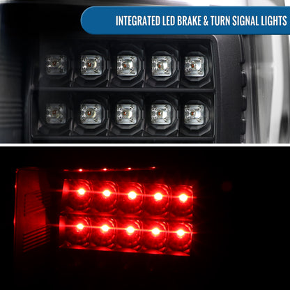 Ronnin - Fits 2018-2020 Ford F150 Replacement Full LED Tail Lights Assembly Pair | Black