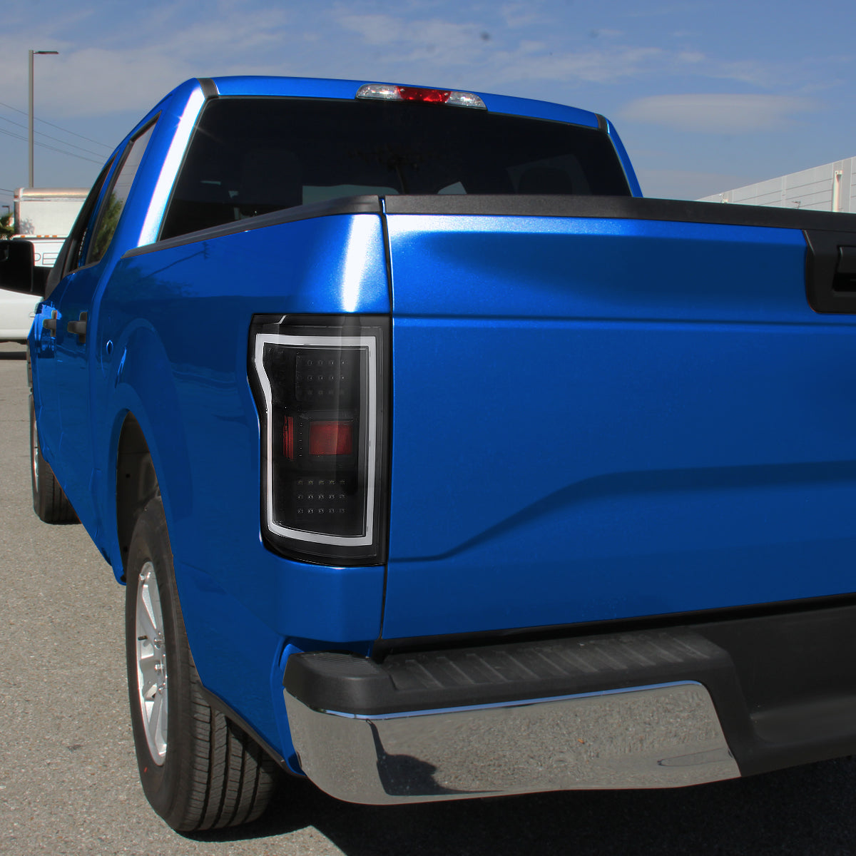 Ronnin - Fits 2018-2020 Ford F150 Replacement Full LED Tail Lights Assembly Pair | Black