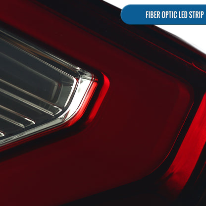 Ronnin - Fits 2018-2020 Ford F150 Replacement Full LED Tail Lights Assembly Pair | Red Smoke