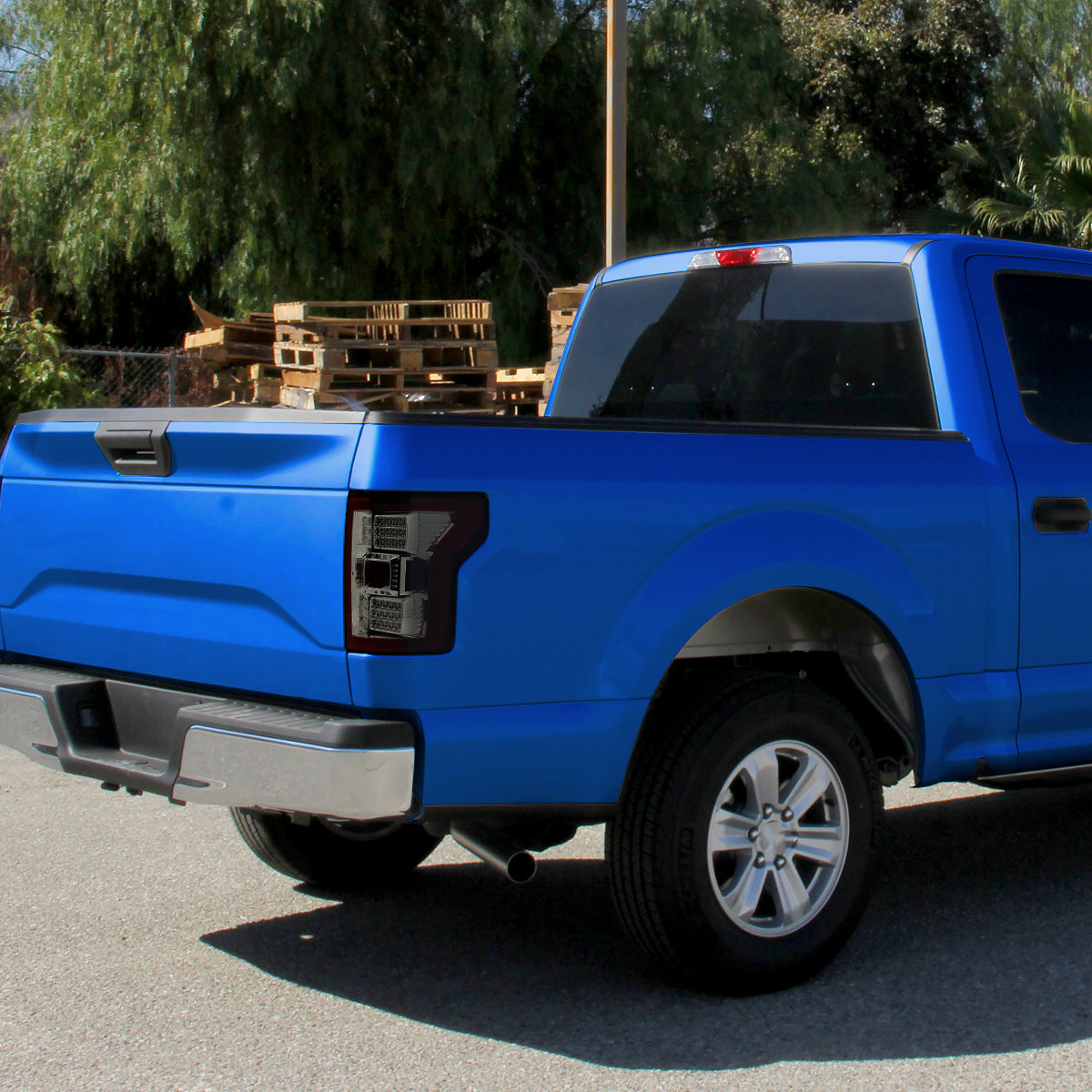 Ronnin - Fits 2018-2020 Ford F150 Replacement Full LED Tail Lights Assembly Pair | Red Smoke