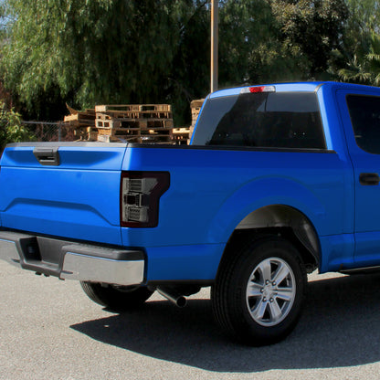 Ronnin - Fits 2018-2020 Ford F150 Replacement Full LED Tail Lights Assembly Pair | Red Smoke