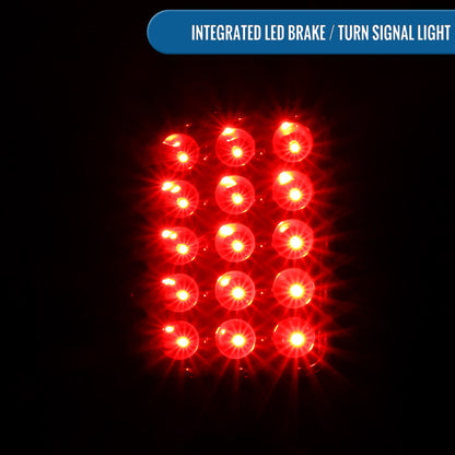 Ronnin - Compatible con luces traseras LED integradas con señal de giro y luces de freno para Ford F250 F350 F450 F550 2008-2016 | Par ahumado negro