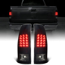 2008-2016 Ford F250 F350 F450 F550 Tail Lights Assembly Integrated LED Turn Signal Lights and Brake Lights Pair | Black Smoke