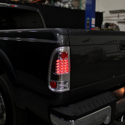 Ronnin - Compatible con las luces traseras de Ford F250 F350 F450 F550 de 2008-2016, conjunto integrado de luces LED de giro y luces de freno, par | Ahumado