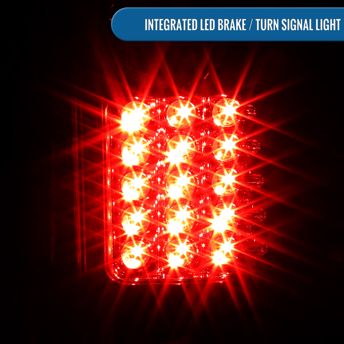 Ronnin - Compatible con las luces traseras de Ford F250 F350 F450 F550 de 2008-2016, conjunto integrado de luces LED de giro y luces de freno, par | Ahumado