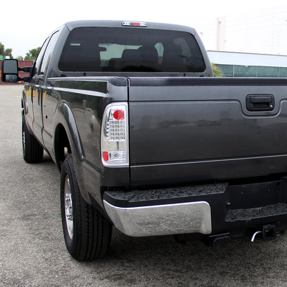 Ronnin - Compatible con las luces traseras de Ford F250 F350 F450 F550 de 2008-2016, conjunto integrado de luces LED de giro y luces de freno, par | Ahumado