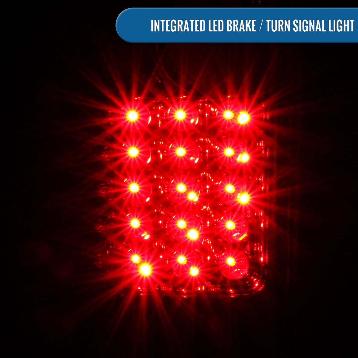 Ronnin - Compatible con las luces traseras de Ford F250 F350 F450 F550 de 2008-2016, conjunto de luces LED integradas de intermitente y freno | Par rojo
