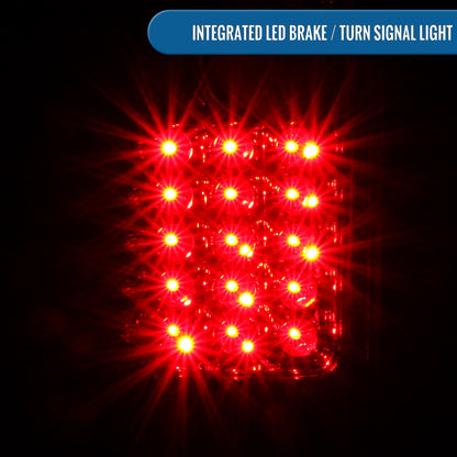 Ronnin - Compatible con las luces traseras de Ford F250 F350 F450 F550 de 2008-2016, conjunto de luces LED integradas de intermitente y freno | Par rojo