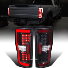 Ronnin - Fits 2017-2019 Ford F250 F350 F450 F550 Super Duty Upgraded Full LED Tail Lights Integrated Brake + Turn Signal Assembly Pair | Black