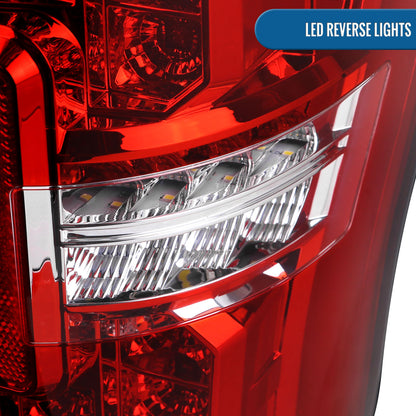 Ronnin - Fits 2017-2019 Ford F250 F350 F450 F550 Super Duty Upgraded Full LED Tail Lights Integrated Brake + Turn Signal Assembly Pair | Red