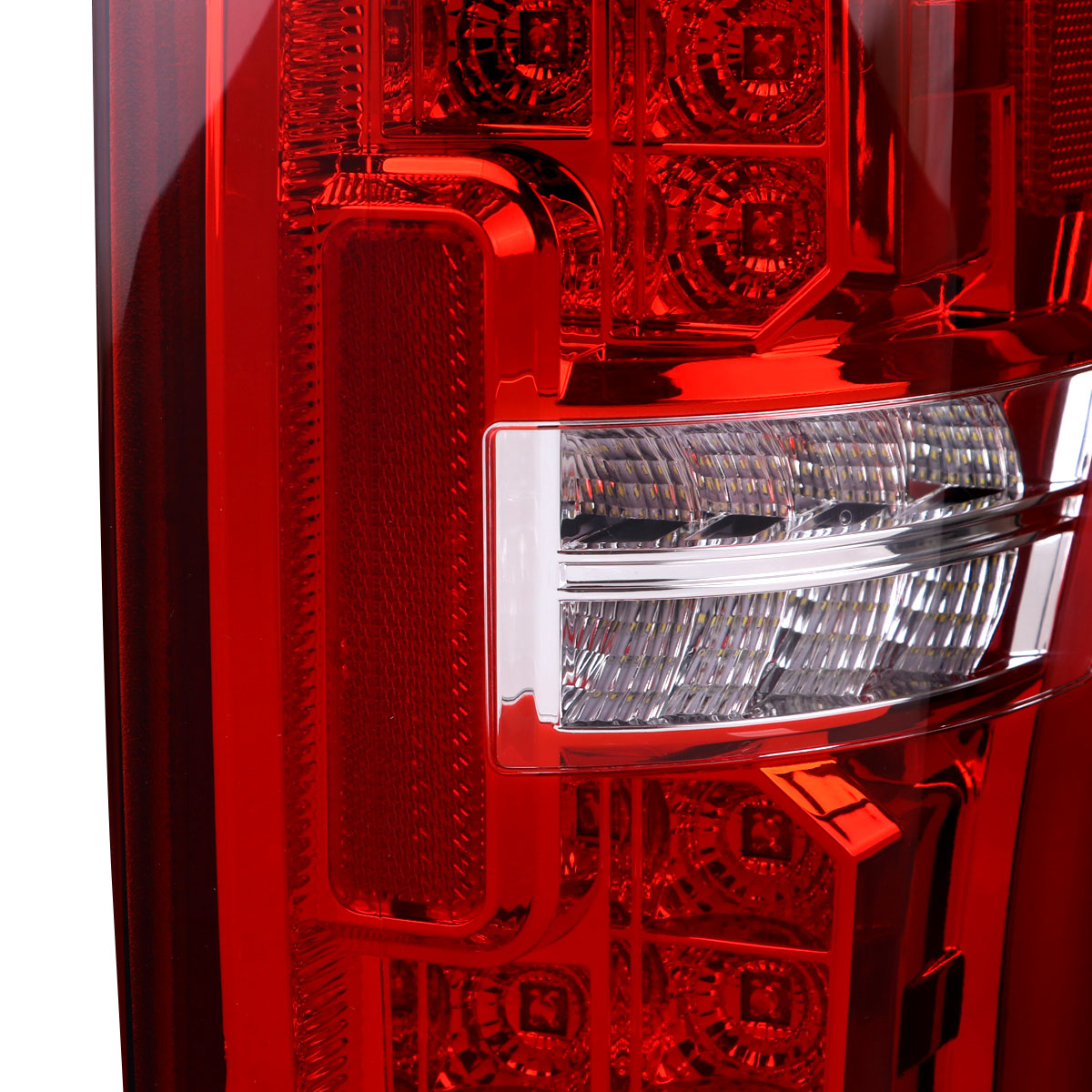 Ronnin - Fits 2017-2019 Ford F250 F350 F450 F550 Super Duty Upgraded Full LED Tail Lights Integrated Brake + Turn Signal Assembly Pair | Red