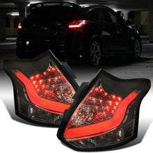 Ronnin - Fits 2012-2014 Ford Focus Hatchback US Spec Upgraded Replacement LED Tail Lights Assembly Pair | Smoke