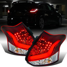 Ronnin - Fits 2012-2014 Ford Focus Hatchback US Spec Upgraded Replacement LED Tail Lights Assembly Pair | Red