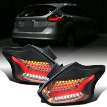 Ronnin - Fits 2015-2018 Ford Focus Hatchback US Spec Upgraded Full LED Tail Lights Assembly Pair | Smoked