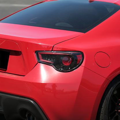 Ronnin - Compatible con Scion FR-S 2013-2016 Subaru BRZ | Luces Traseras LED Completas con Tubo de Fibra Óptica | Par | Negro Brillante