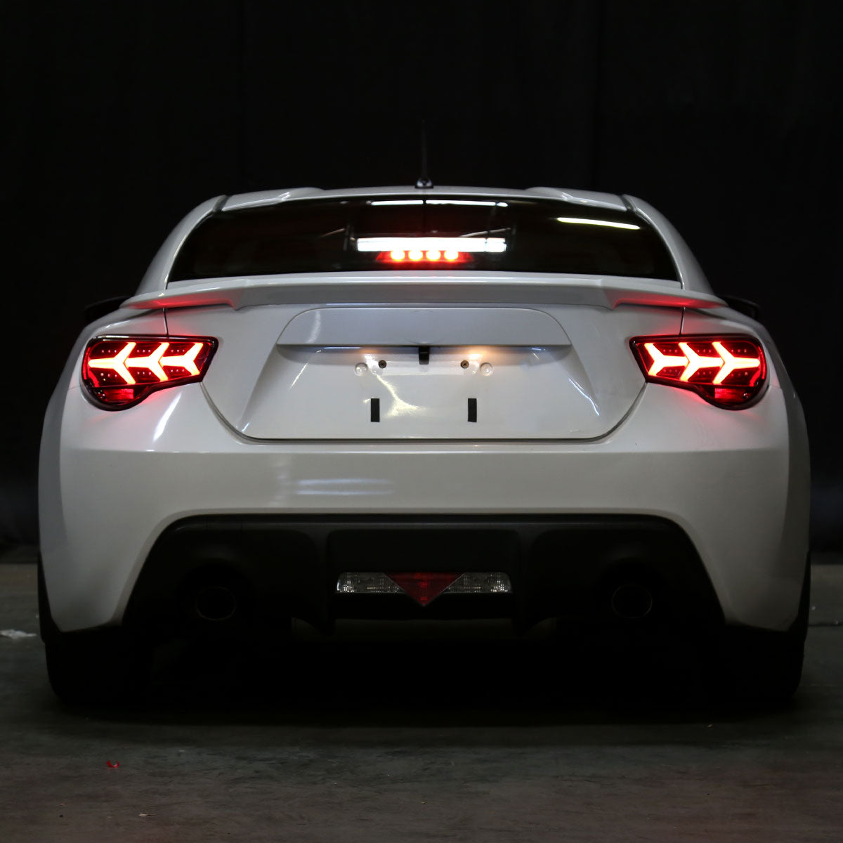 Ronnin - Se adapta a Scion FR-S 2013-2016 Subaru BRZ Luces traseras con tubo LED en forma de Y y direccionales secuenciales | Negro brillante
