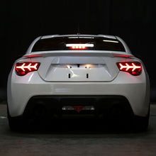 Ronnin - Se adapta a Scion FR-S 2013-2016 Subaru BRZ Luces traseras con tubo LED en forma de Y y direccionales secuenciales | Negro brillante