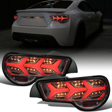 Ronnin - Compatible con Scion FR-S Subaru BRZ 2013-2016 Par de luces traseras con tubo de circulación en forma de Y LED completo y direccionales secuenciales | Ahumado