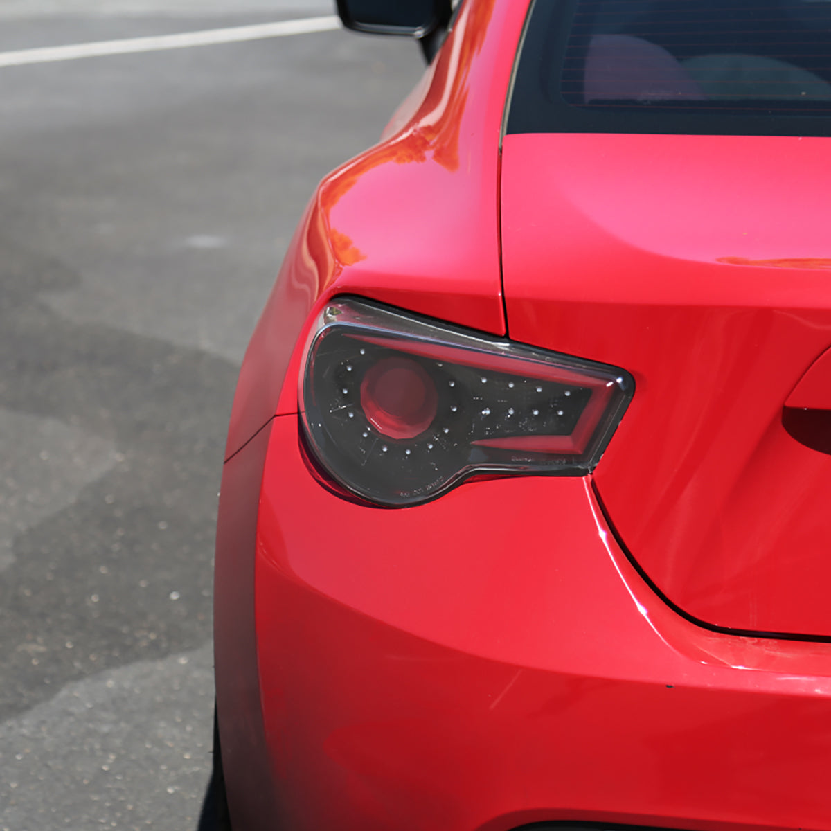 Ronnin - Se adapta a Scion FR-S Subaru BRZ 2013-2016 Faros traseros Full LED Tubo de fibra óptica Luces de circulación de conjunto Par | Negro