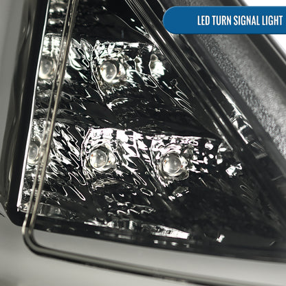 Ronnin - Compatible con Ford Fiesta Hatchback (especificaciones de EE. UU.) 2011-2013, par de conjunto de luces traseras LED completas mejoradas de reemplazo | Ahumado