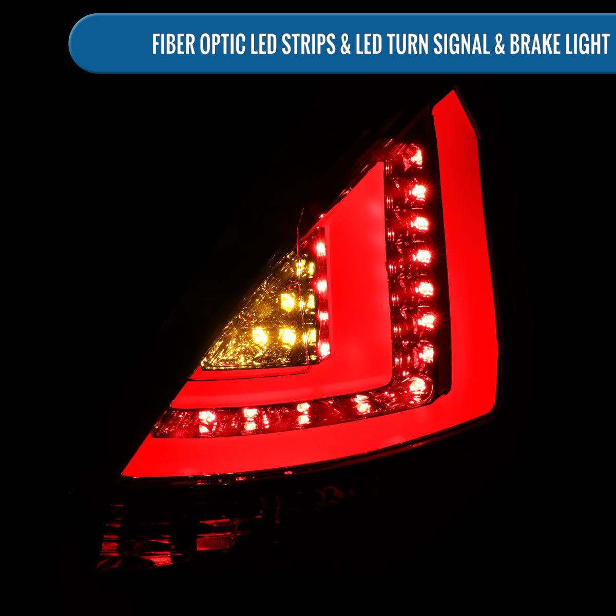 Ronnin - Se adapta a 2014-2019 Ford Fiesta EE. UU. Sped Hatchback LED Luces traseras Ensamblaje Actualización Par de reemplazo | Ahumado