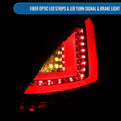 Ronnin - Se adapta a 2014-2019 Ford Fiesta EE. UU. Sped Hatchback LED Luces traseras Ensamblaje Actualización Par de reemplazo | Ahumado