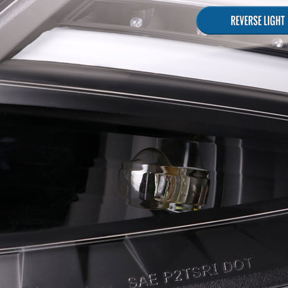 Ronnin - Se adapta a Ford Fiesta EE. UU. Hatchback 2014-2019 Montaje de luces traseras LED de repuesto mejorado, par | Negro