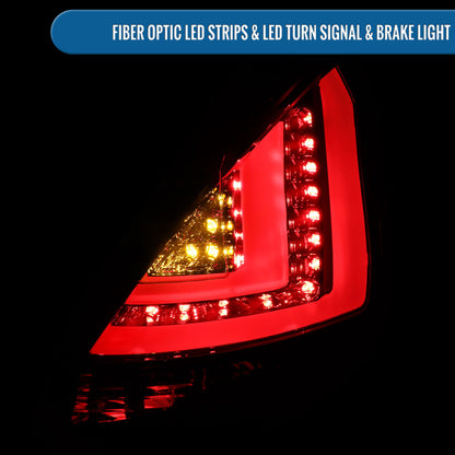 Ronnin - Luces traseras LED de repuesto para Ford Fiesta US Spec Hatchback 2014-2019, par | Ahumado rojo