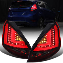 2014-2019 Ford Fiesta US Sped Hatchback LED Tail Lights Assembly Upgrade Replacement Pair | Smoke Red