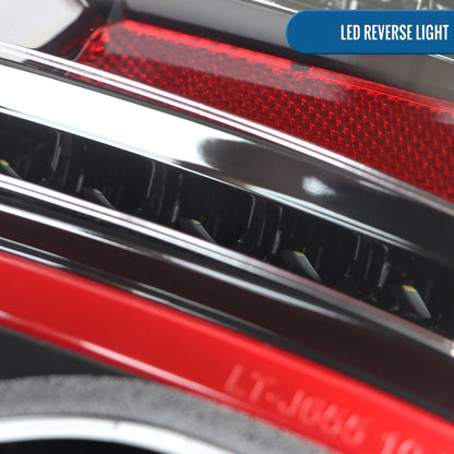 Ronnin - Se adapta a Ford Fusion 2010-2012 Juego de luces traseras LED completas de ensamblaje mejorado | Negro Brillante