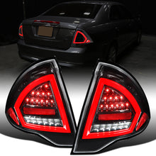 2010-2012 Ford Fusion Upgrade Assembly Full LED Tail Lights Pair | Glossy Black