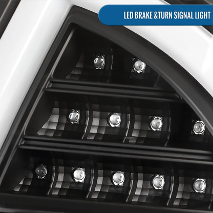 2010-2012 Ford Fusion Upgrade Assembly Full LED Tail Lights Pair | Black