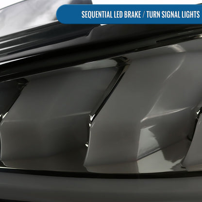 Ronnin - Se adapta a Hyundai Genesis 2010-2016 Mejora LED completo reemplazo direccionales secuenciales conjunto de luces traseras par | Ahumado