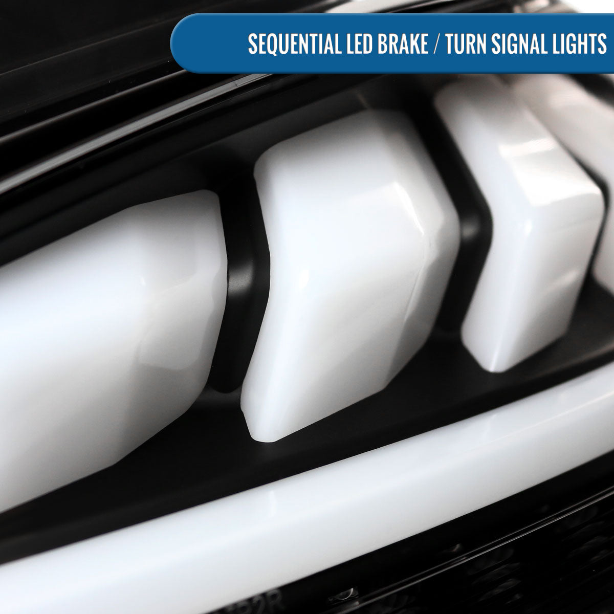 Ronnin - Compatible con Hyundai Genesis 2010-2016 Mejora Conjunto de luces traseras de señal de giro secuencial LED completo de reemplazo par | Negro | Tubo blanco