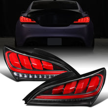 Ronnin - Compatible con Hyundai Genesis 2010-2016, mejora, reemplazo LED completo, luces traseras secuenciales, par | Negro
