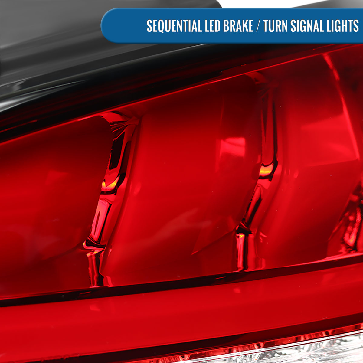 Ronnin - Compatible con Hyundai Genesis 2010-2016, mejora de luces traseras LED completas de repuesto, intermitentes secuenciales, par | Rojo