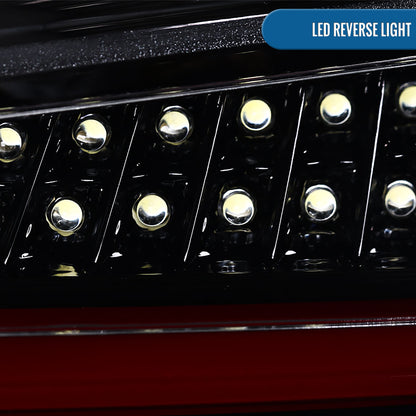 Ronnin - Compatible con Volkswagen Golf GTI 2015-2017 (especificaciones de EE. UU.) Luces traseras completas de repuesto con LED integrados de freno y direccionales, par | Negro brillante