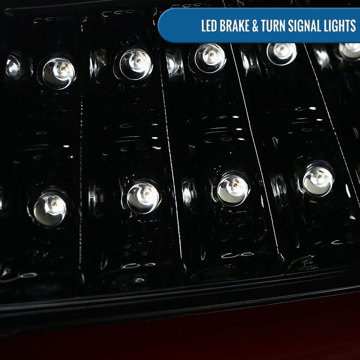 Ronnin - Compatible con Volkswagen Golf GTI 2015-2017 (especificaciones de EE. UU.) Luces traseras completas de repuesto con LED integrados de freno y direccionales, par | Negro brillante