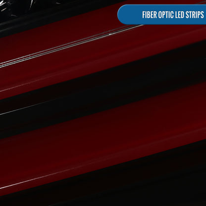 Ronnin - Compatible con Volkswagen Golf GTI 2015-2017 (especificaciones de EE. UU.) Luces traseras completas de repuesto con LED integrados de freno y direccionales, par | Negro brillante