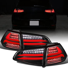 2015-2017 Volkswagen Golf GTI US Spec Upgrade Replacement Full LED Integrated Brake and Turn Signals Tail Lights Assembly Pair | Black