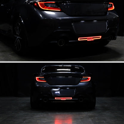 Ronnin - Conjunto de luz de freno LED de repuesto completo para Toyota GR86 y Subaru BRZ 2022-2026, luz de marcha atrás | Negro brillante