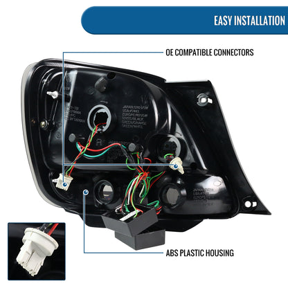 Ronnin - Compatible con Lexus GS300 GS400 GS430 1998-2005 Par de luces traseras LED de repuesto | Ahumado
