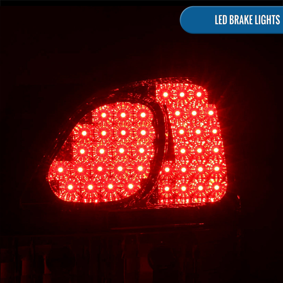 Ronnin - Compatible con Lexus GS300 GS400 GS430 1998-2005 Par de luces traseras de repuesto LED para freno | Rojas