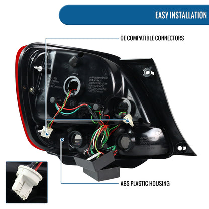 Ronnin - Compatible con Lexus GS300 GS400 GS430 1998-2005 Par de luces traseras de repuesto LED para freno | Rojas