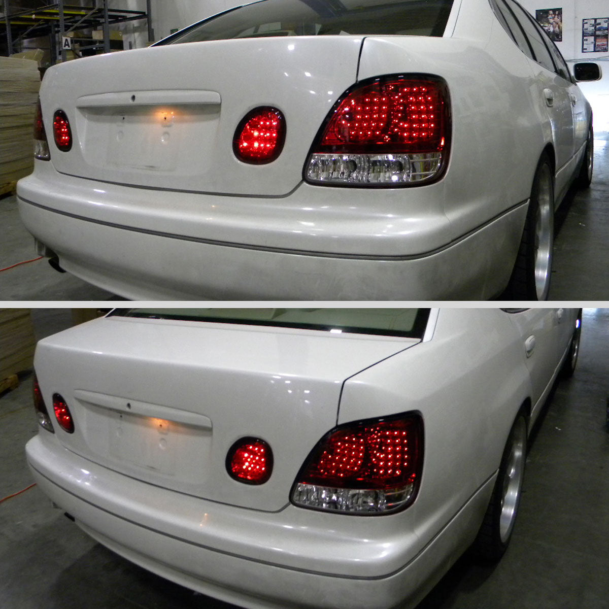 Ronnin - Se adapta a luces traseras de repuesto LED para freno y conjunto de luces de maletero para Lexus GS300 GS400 GS430 de 1998-2005 | Rojo