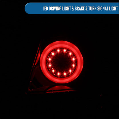 Ronnin - Compatible con Chevy Impala Limited 2006-2016 Par de Conjuntos de Luces Traseras LED de Freno y Direccionales Integradas de Reemplazo Mejorado | Negro Humo