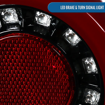 Ronnin - Compatible con Chevy Impala Limited 2006-2016 Mejora de repuesto LED integrado de luces traseras con freno y direccionales par | Negro brillante