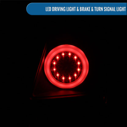 Ronnin - Compatible con Chevrolet Impala Limited 2006-2016 Luces traseras LED de repuesto mejoradas con intermitentes y freno integrados | Par negro